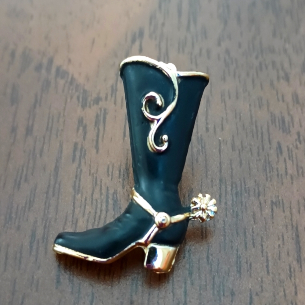 Vintage B.A. Ballou Cowgirl Boot Clutch Pin